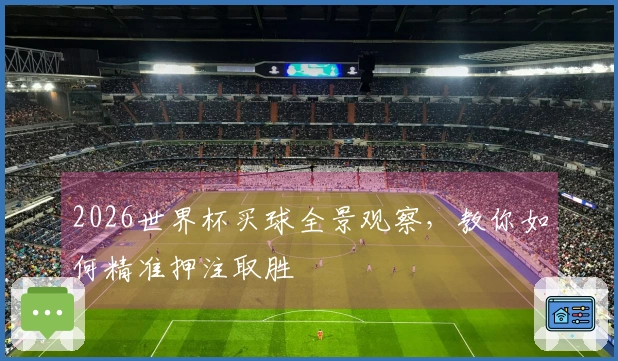 2026世界杯买球全景观察，教你如何精准押注取胜